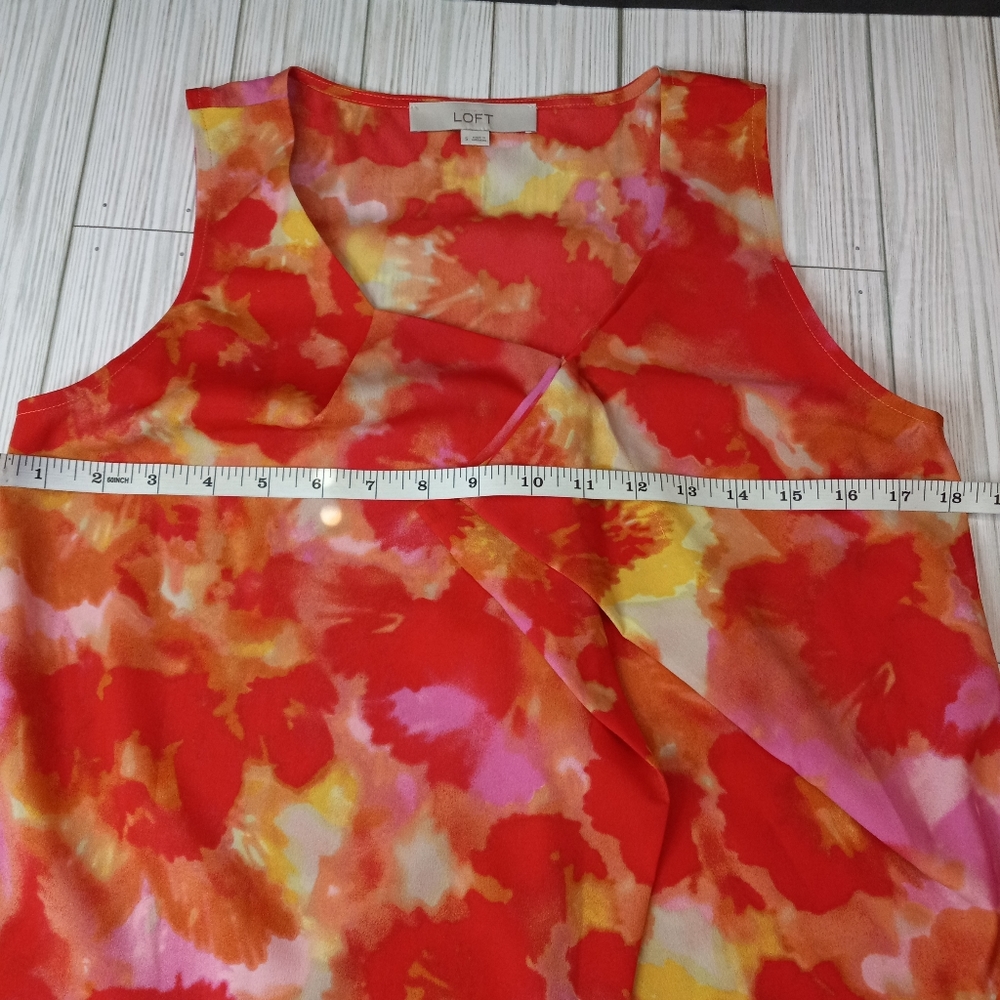 LOFT Floral Ruffle Tank Top - Picture 5 of 7